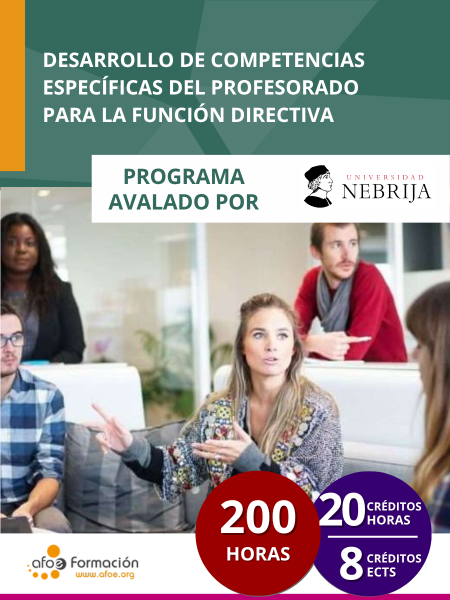 Desarrollo de competencias específicas del profesorado para la función directiva (200 horas)