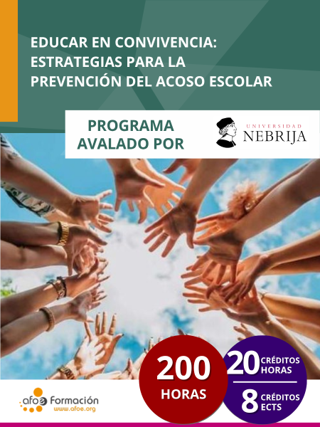 Educar en convivencia: Estrategias para la prevención del acoso escolar (200 horas)
