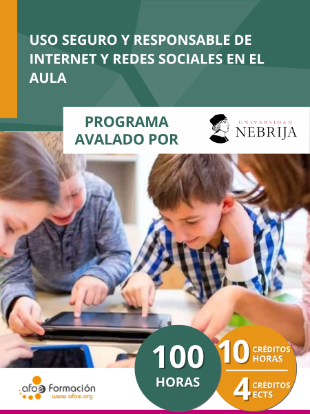 Uso seguro y responsable de internet y redes sociales en el aula (100 horas)