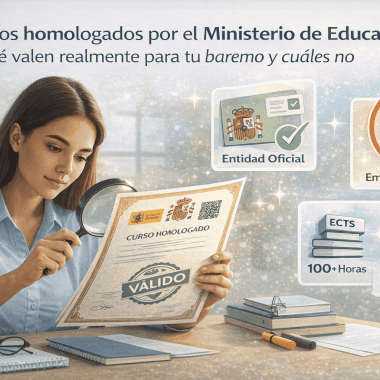 Cursos homologados por el Ministerio de Educación: qué valen realmente para tu baremo y cuáles no
