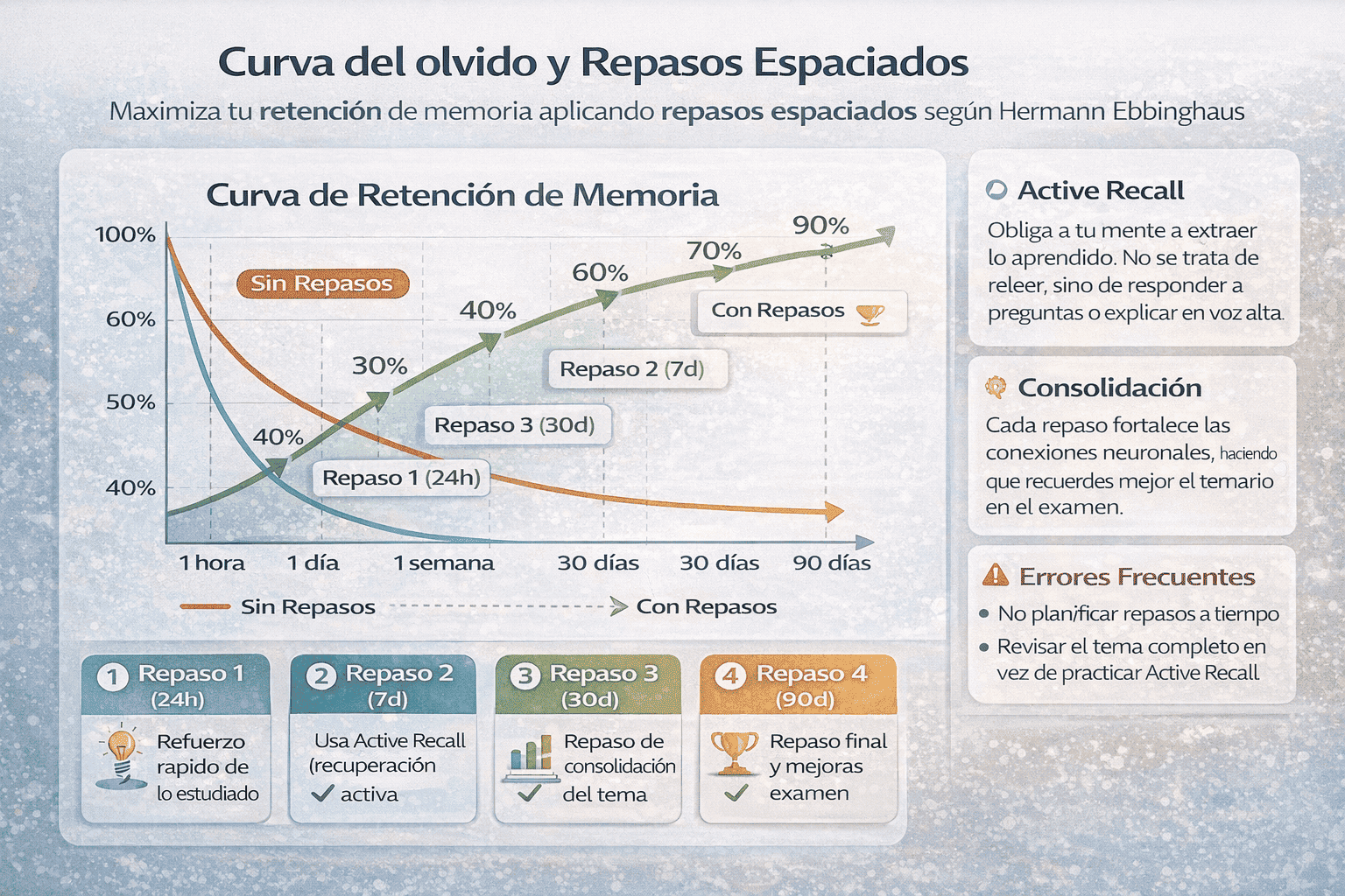 curva del olvido repasos 