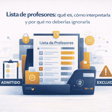Lista de profesores: qué es, cómo interpretarla y por qué no deberías ignorarla