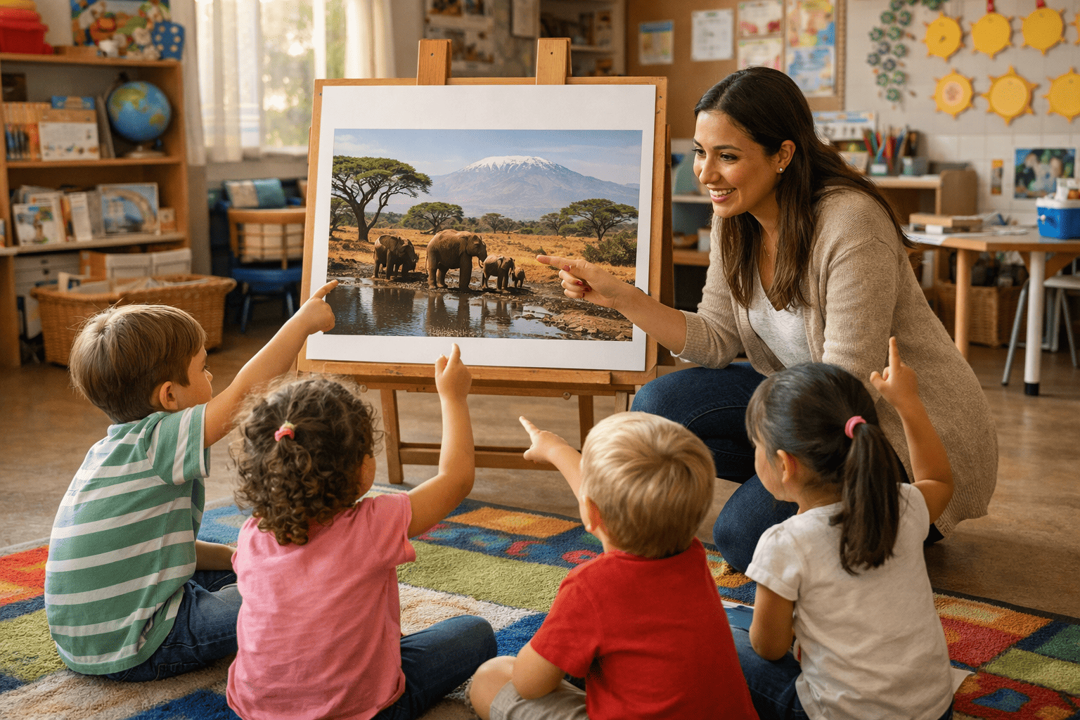 Maestra en rutinas de pensamiento infantil