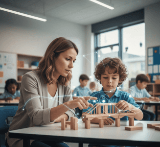 Maestra aplicando Vygotsky teoría del aprendizaje / Vygotsky aprendizaje