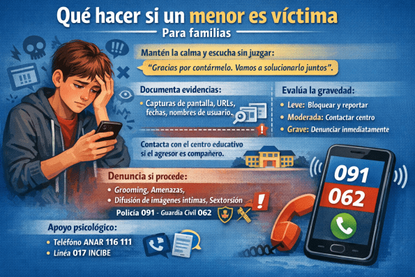 Qué hacer si un menor es víctima