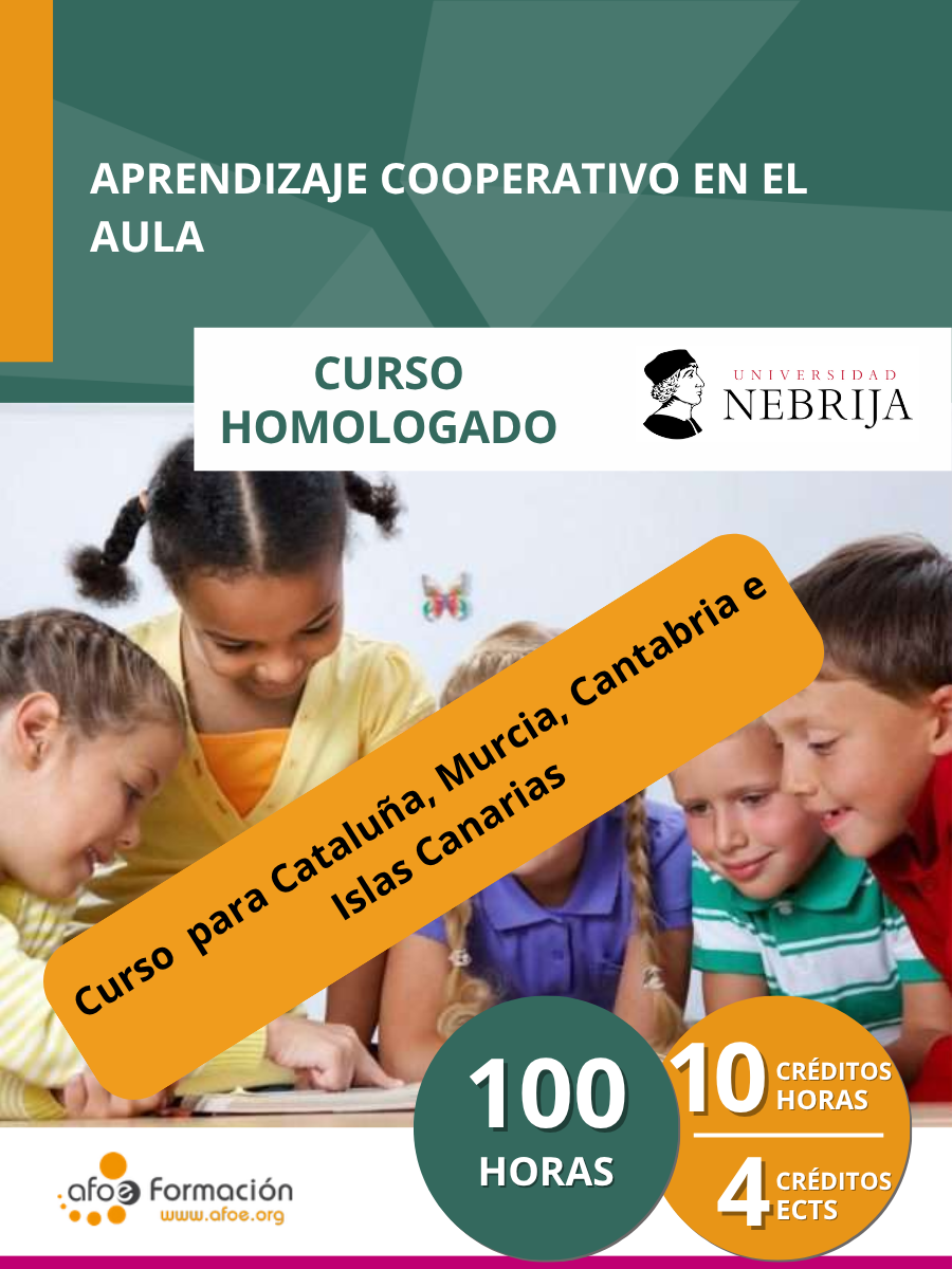 Aprendizaje cooperativo en el aula (100 horas) – Edición para Cataluña, Murcia, Cantabria e Islas Canarias