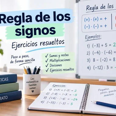 Regla de los signos: ejercicios resueltos