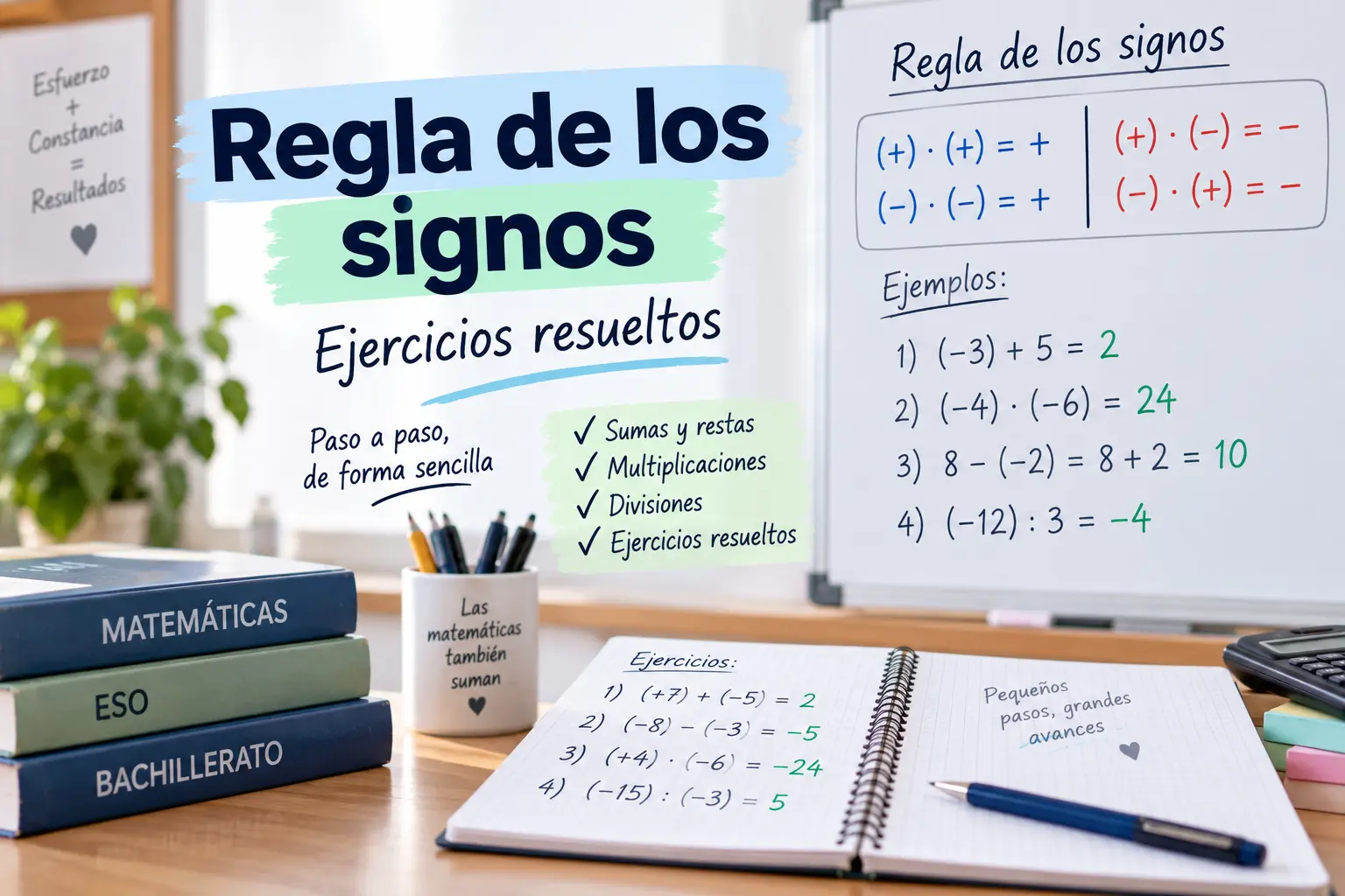 Regla de los signos ejercicios resueltos