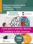 Atención educativa para el alumnado con altas capacidades (100 horas)– Edición para Cataluña, Murcia, Cantabria e Islas Canarias