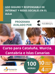 Uso seguro y responsable de internet y redes sociales en el aula (100 horas) – Edición para Cataluña, Murcia, Cantabria e Islas Canarias